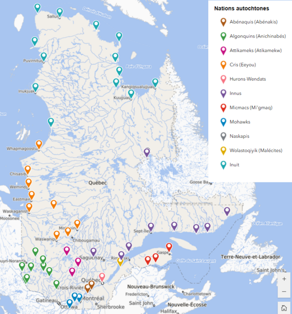 Carte interactive - Gouvernement du Québec